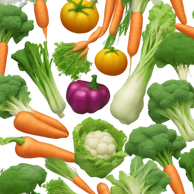 a mix of harvested vegetables bunched together emoji