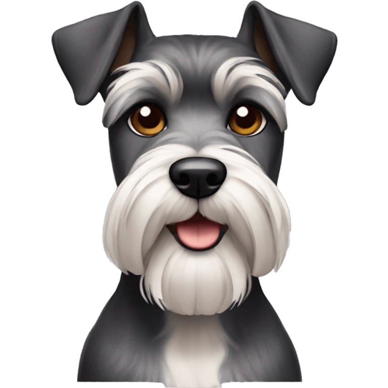 Schnauzer dog with cut ears emoji