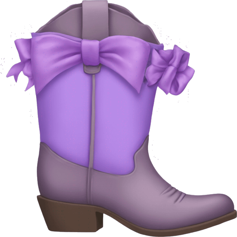 Lavender cowgirl boots with bows  emoji