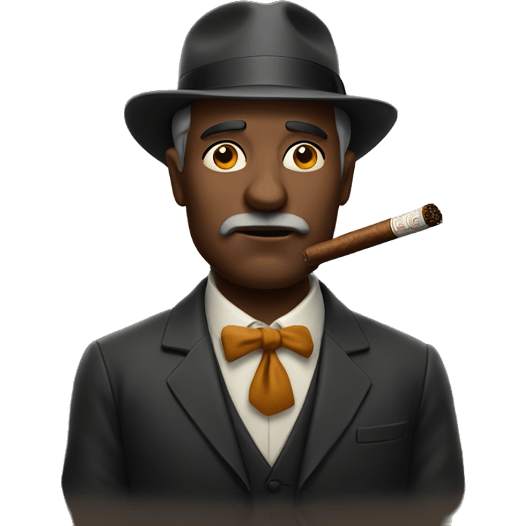 serious man with cigar emoji