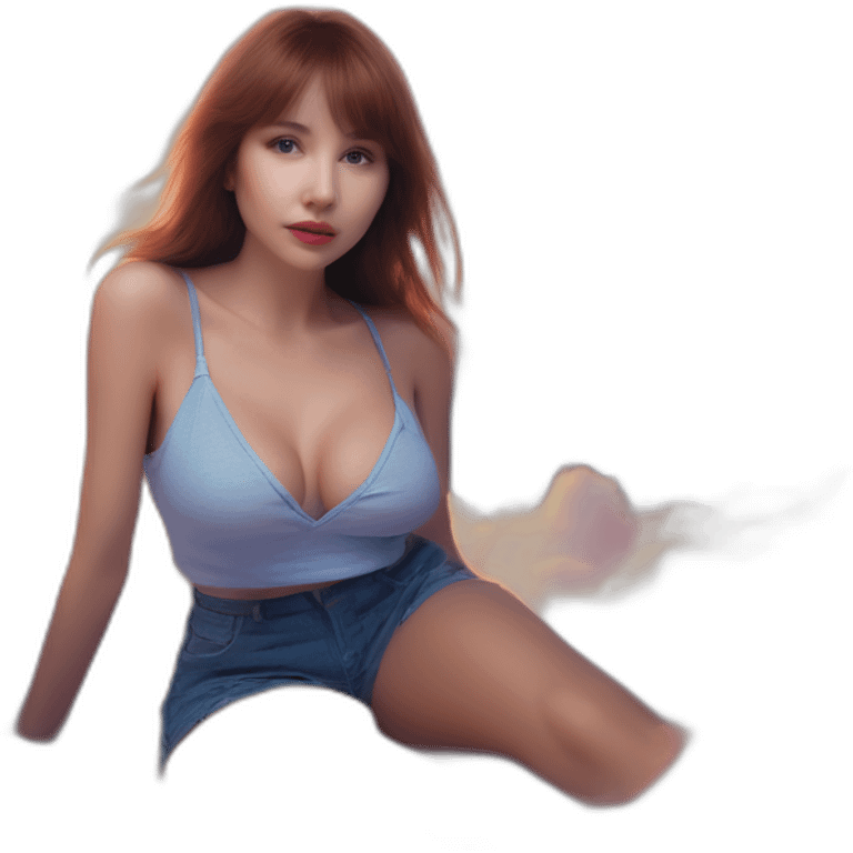 yulia nova vista desde el cielo cuerpo entero fotorrealista intrincado 4k atmosférico sexy detallista marcando emoji