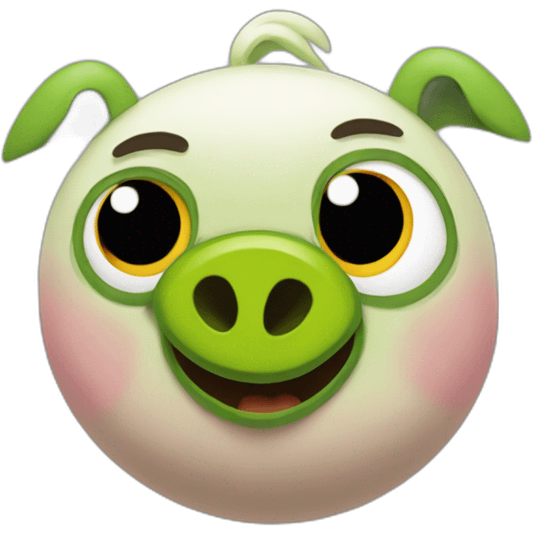 The green pig from Angry Birds rules the birds emoji