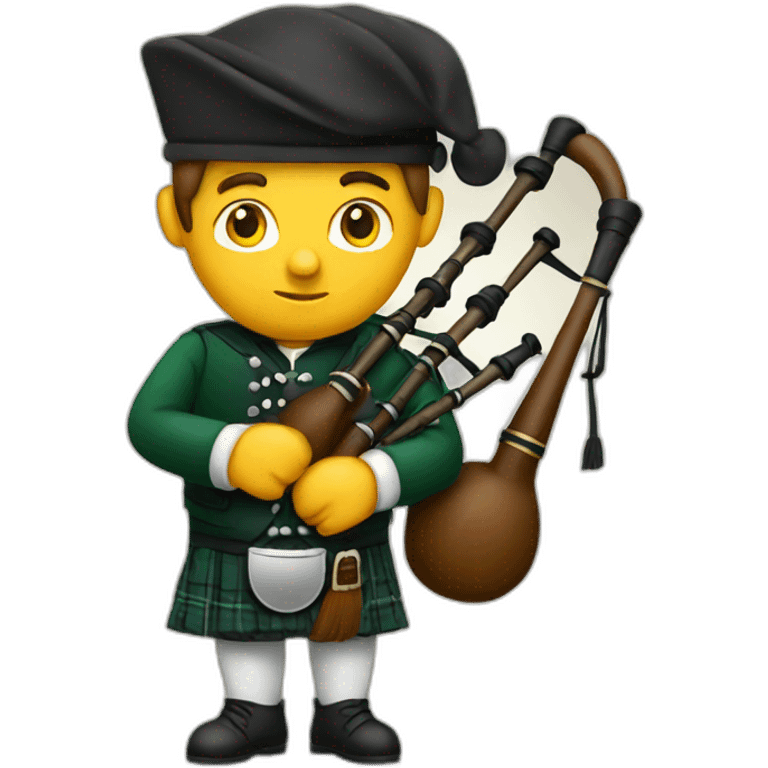 man playing the bagpipes emoji