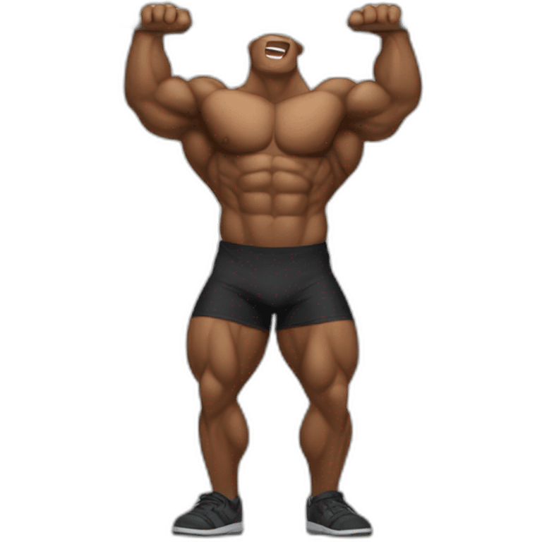 Body builder weight lifting emoji