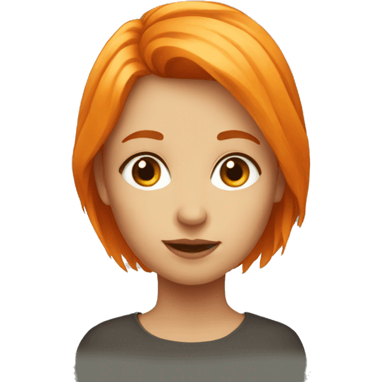 Orange haired girl portrait emoji