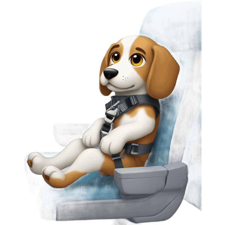 Dog on a airplane emoji