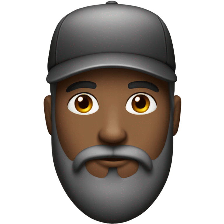 Man with black cap and beard  emoji