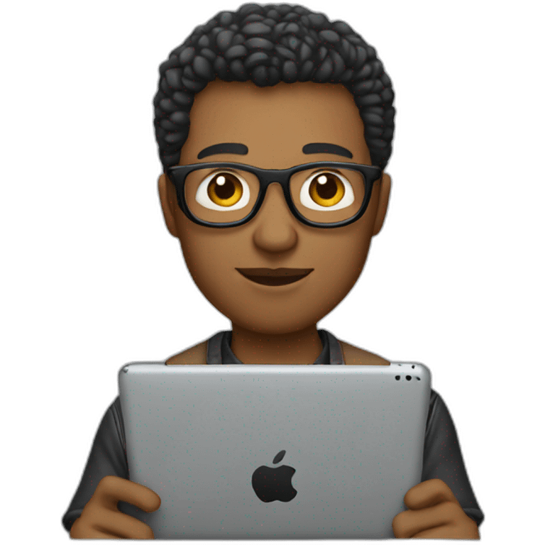 Designer with ipad emoji