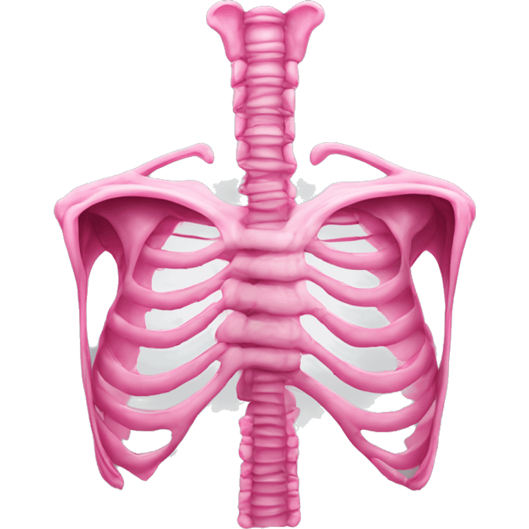 Pink X-ray of ribs and chest emoji