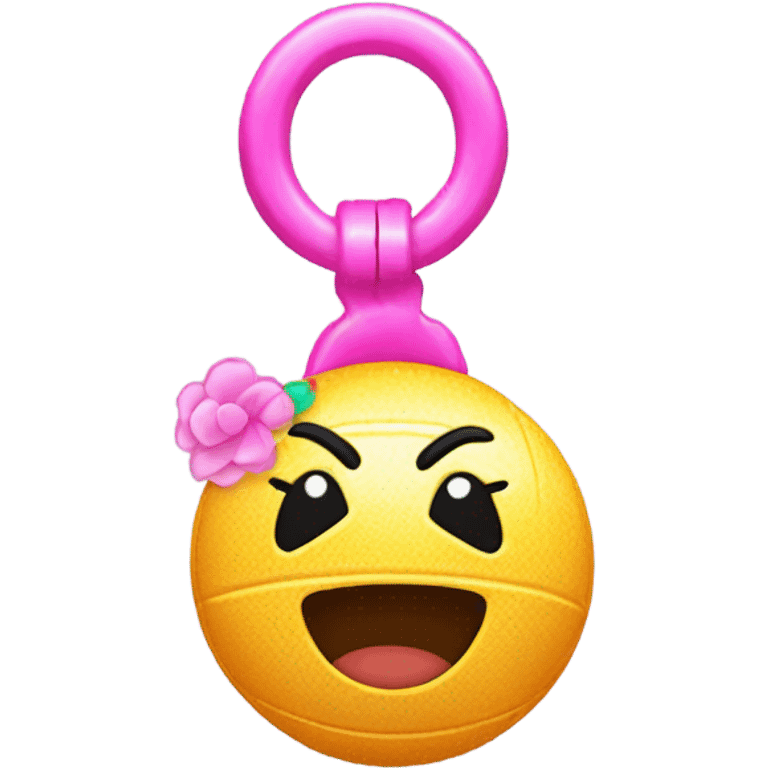 Bola disco con moño rosa emoji