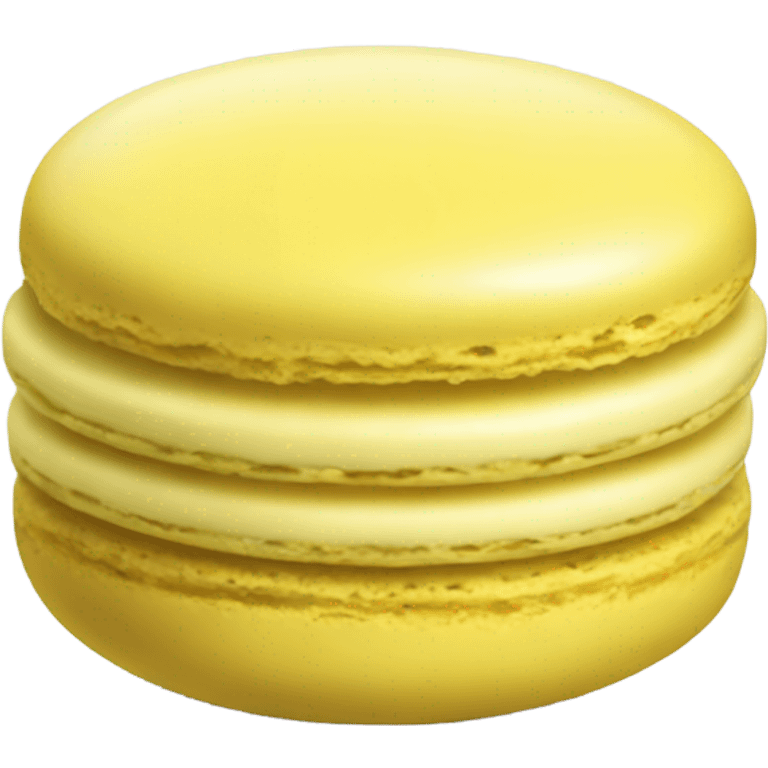 Realistic one yellow macaron  emoji