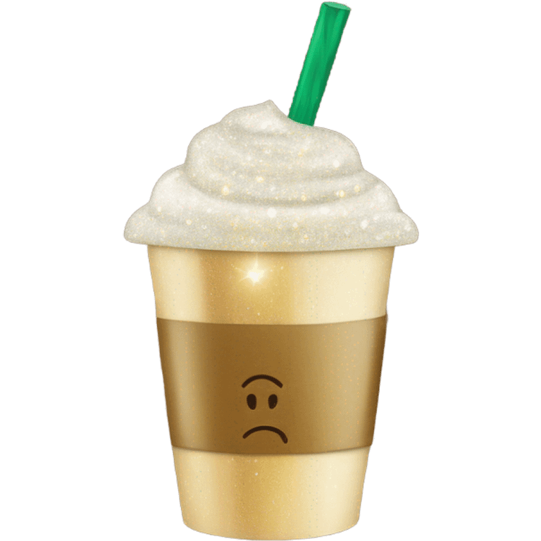 Sparkly Starbucks late emoji