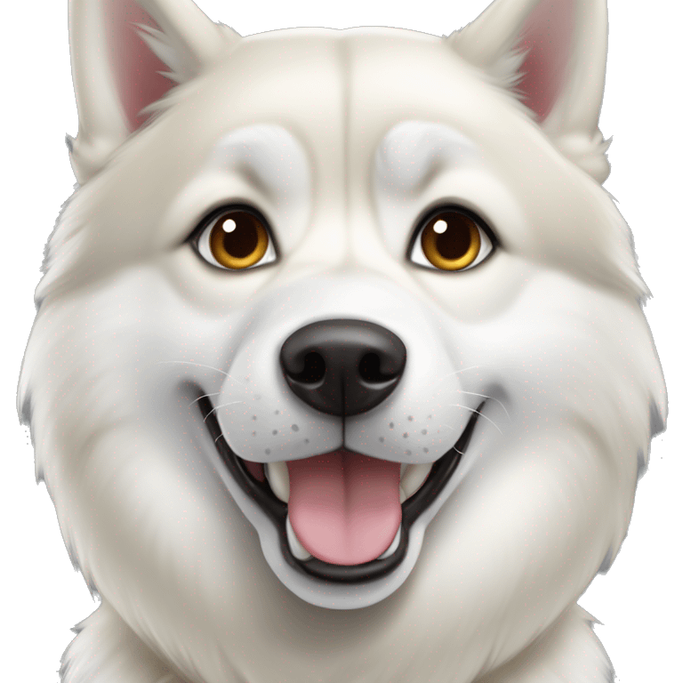 Husky siberian femele white and cream emoji