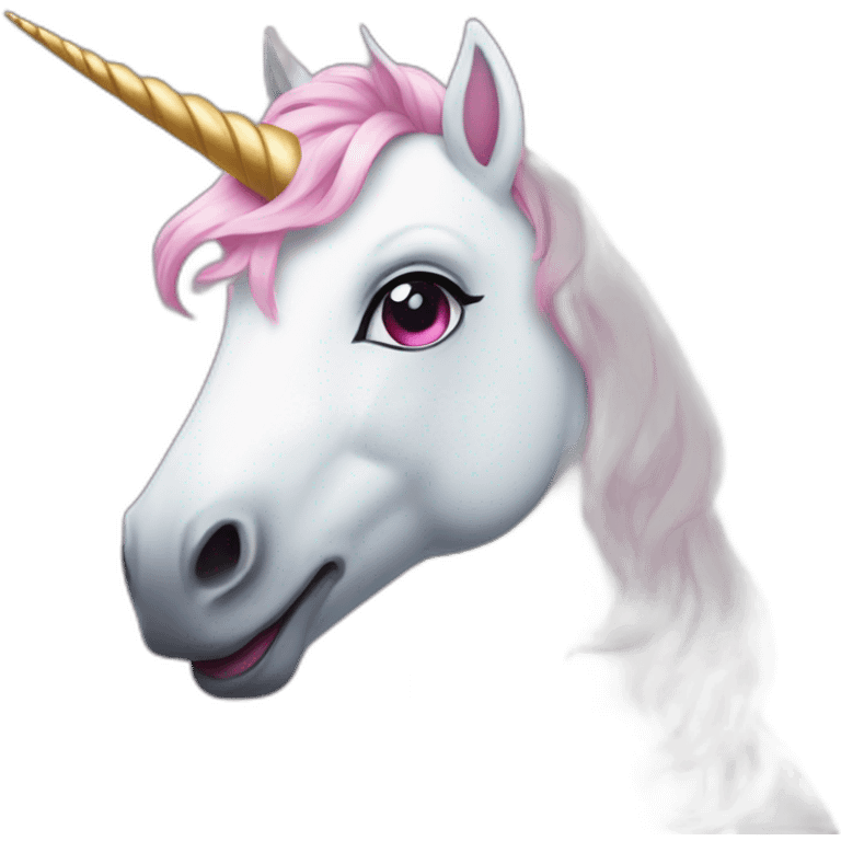 Flirty unicorn emoji