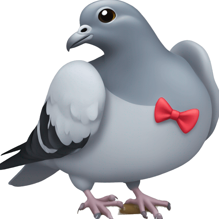 pigeon with bow emoji