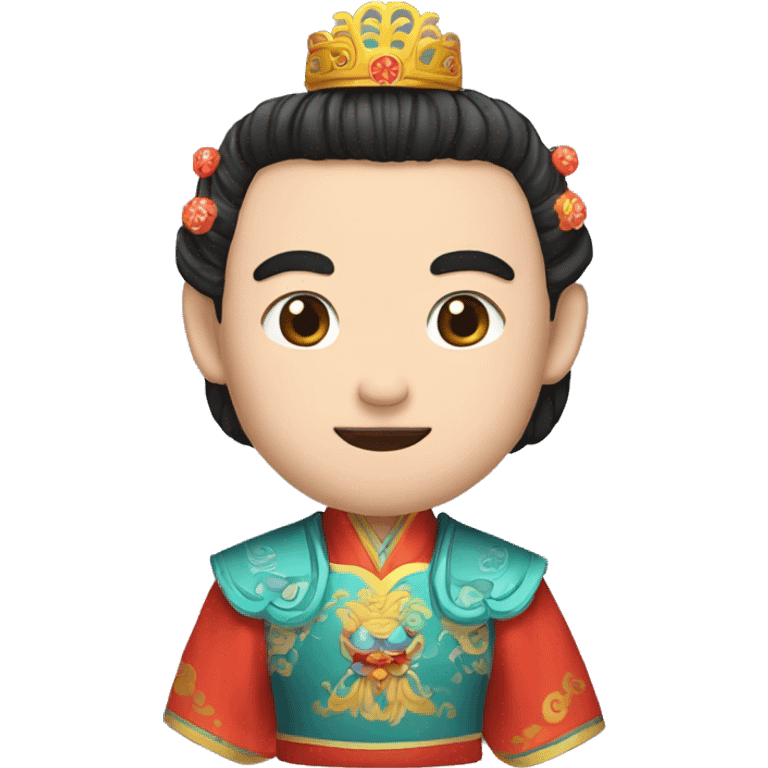 a man character with peking Opera tiara，ancient person chinese emoji