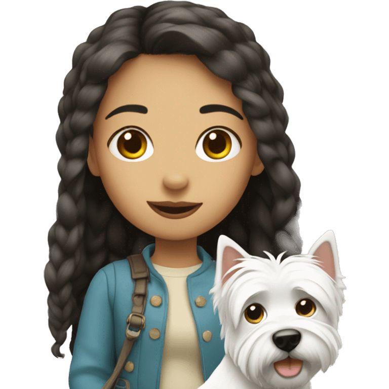 Girl with westie emoji