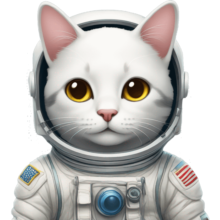 Cartoon Astronaut cat emoji