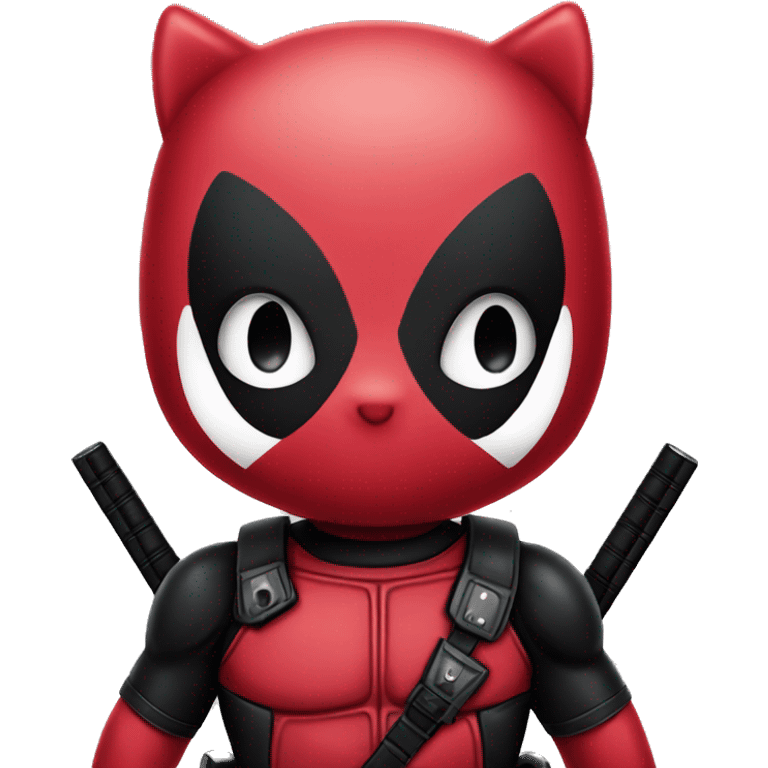 hello kitty as deadpool emoji