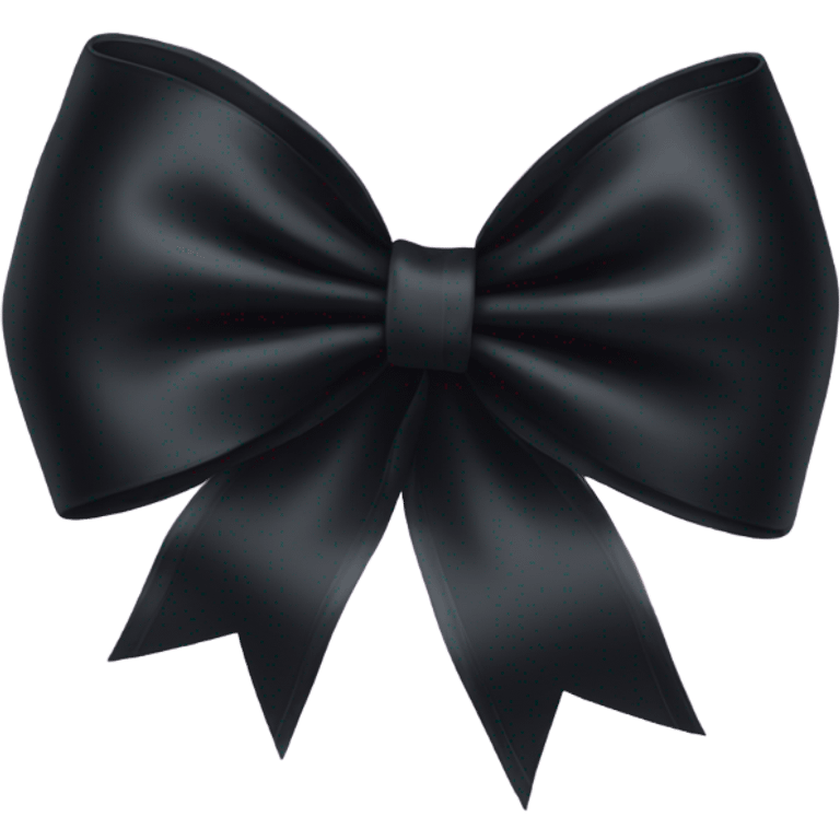 Black satin bow emoji