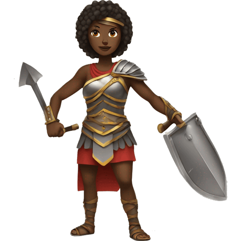 Female african Gladiator emoji