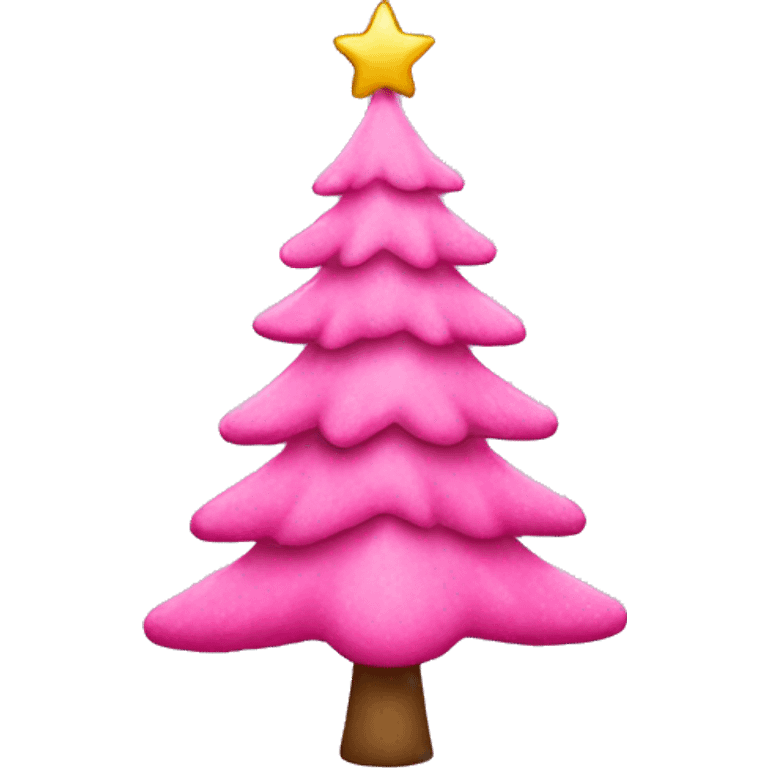 Pink Xmas tree emoji