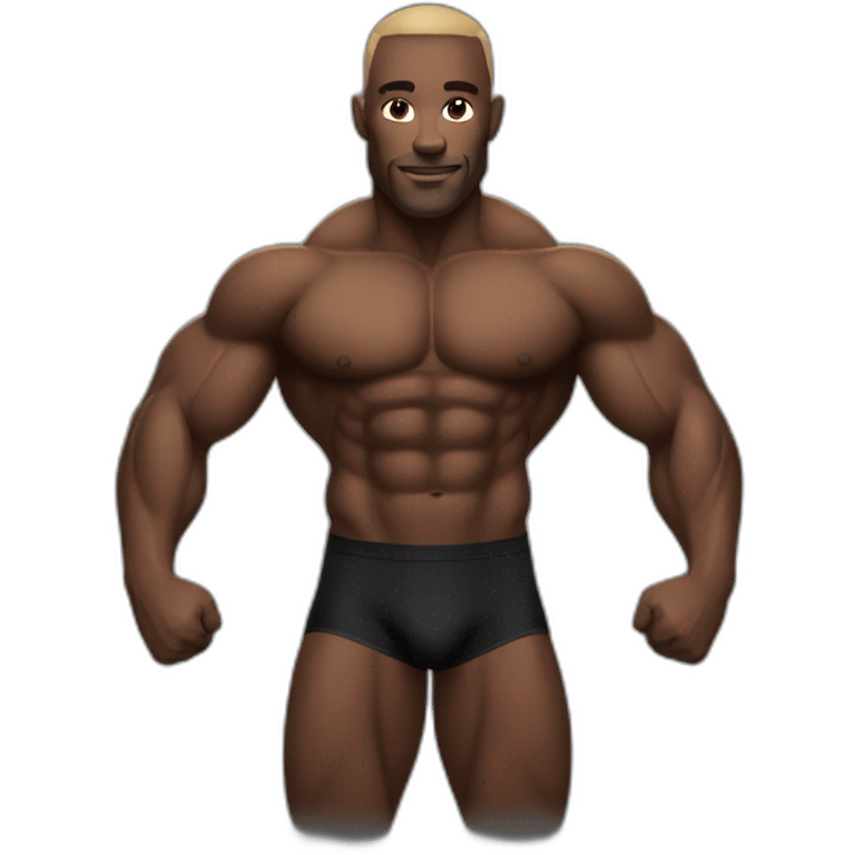 Black bodybuilder emoji