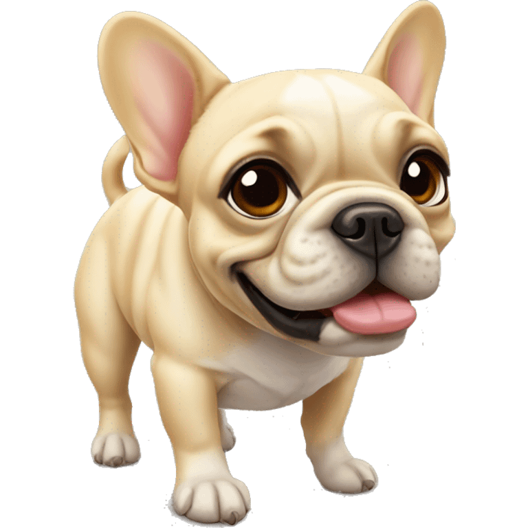 blonde French bulldog emoji