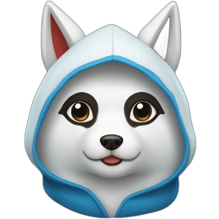 blue hooded okami emoji