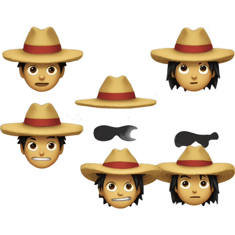 Alíen con sombrero de luffy emoji