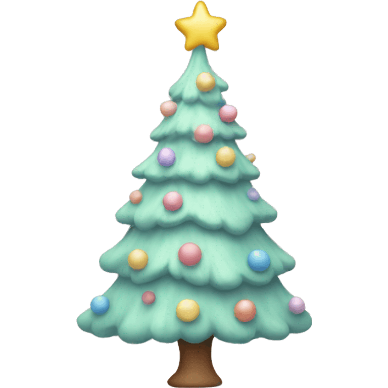 Pastel Christmas tree emoji