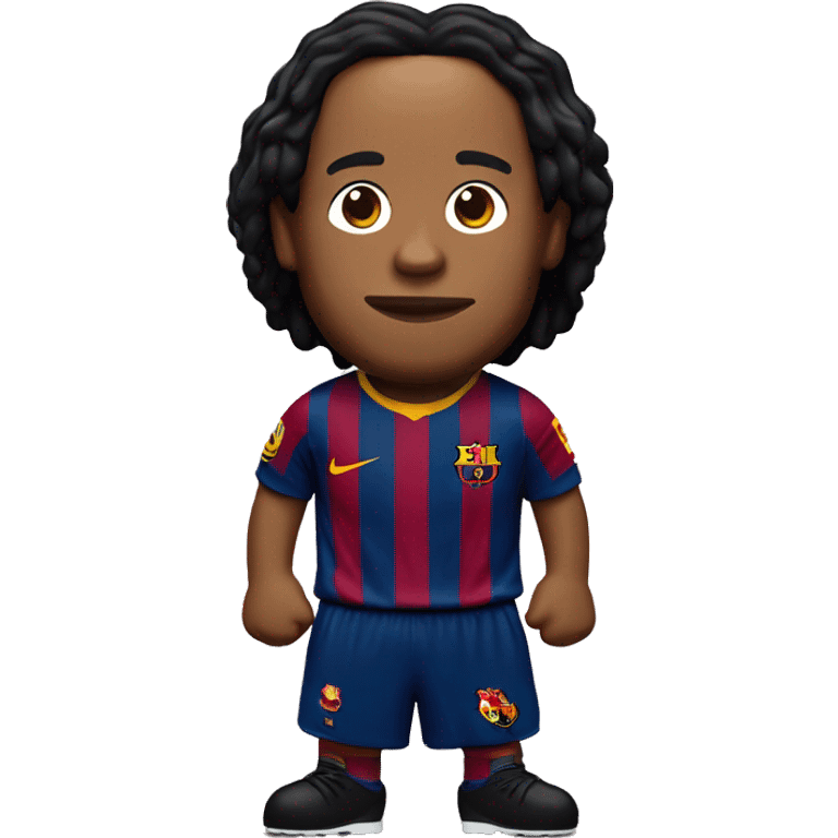 ronaldinho with the barcelona shirt, torso up emoji