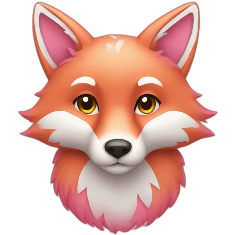 Fox color pink emoji