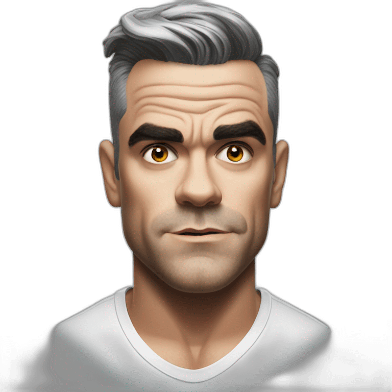 Robbie Williams acting seductive emoji