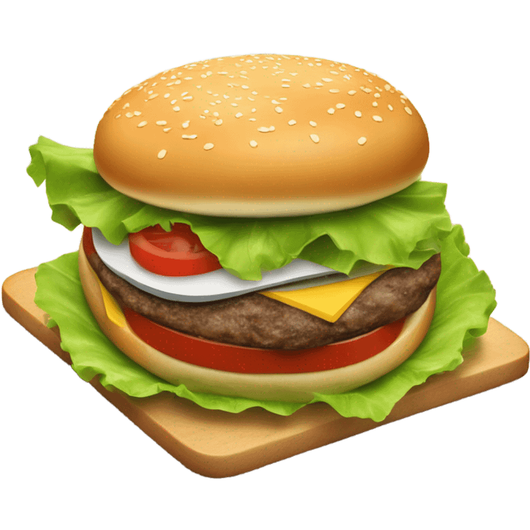 Hamburger at the beach emoji