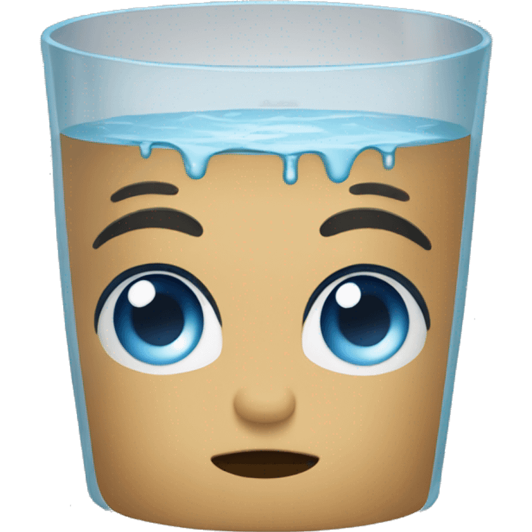 Vaso con agua emoji