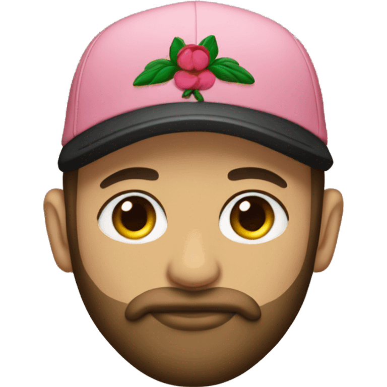 lebanese man with beard and gucci blossom cap emoji