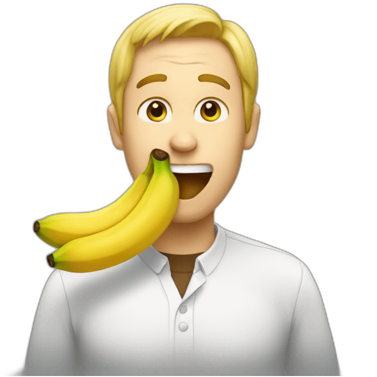 eating banana emoji