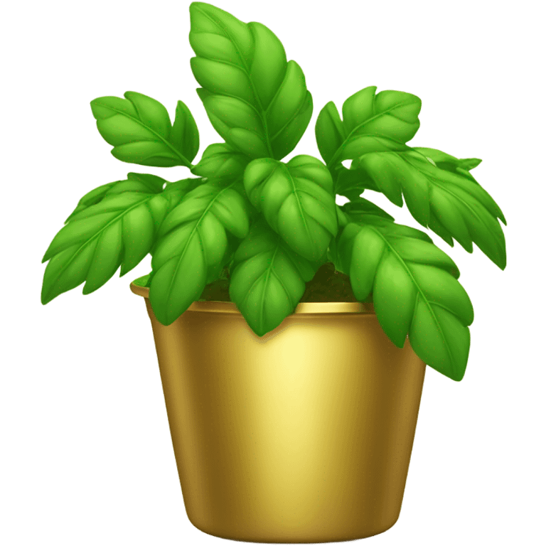 Herb in gold pot emoji