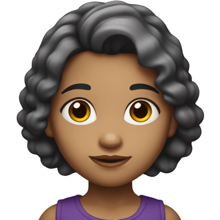 Niña pelo morado  emoji