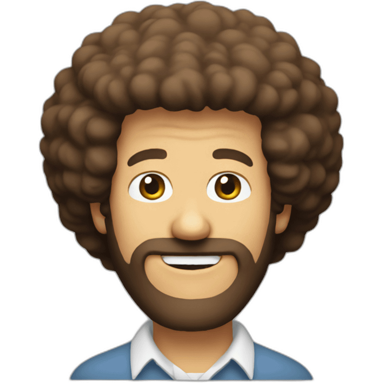 bald bob ross emoji