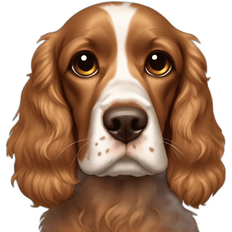 Cachorro Cocker spaniel marrom dormindo olhos fechados emoji