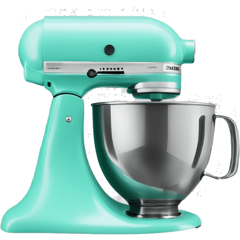 Realistic isolated tiffany blue kitchenaid mixer  emoji