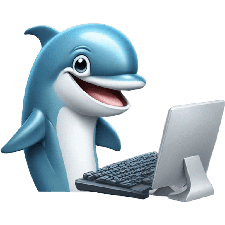 Happy coding delphin  emoji