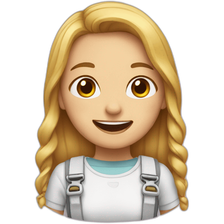 Girl with braces emoji