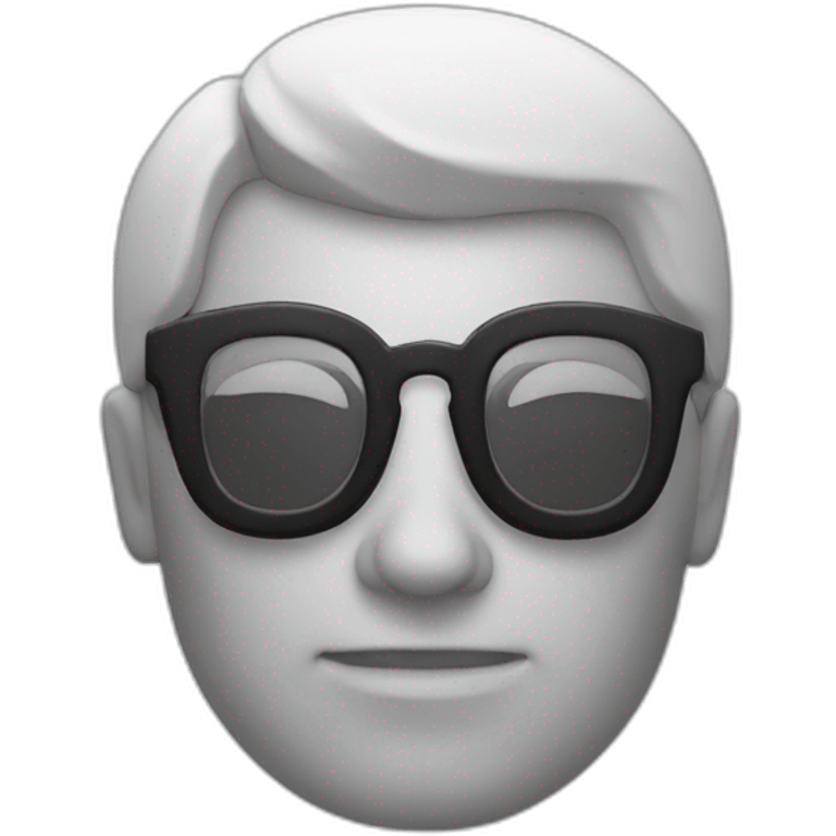 Escultor con lentes emoji