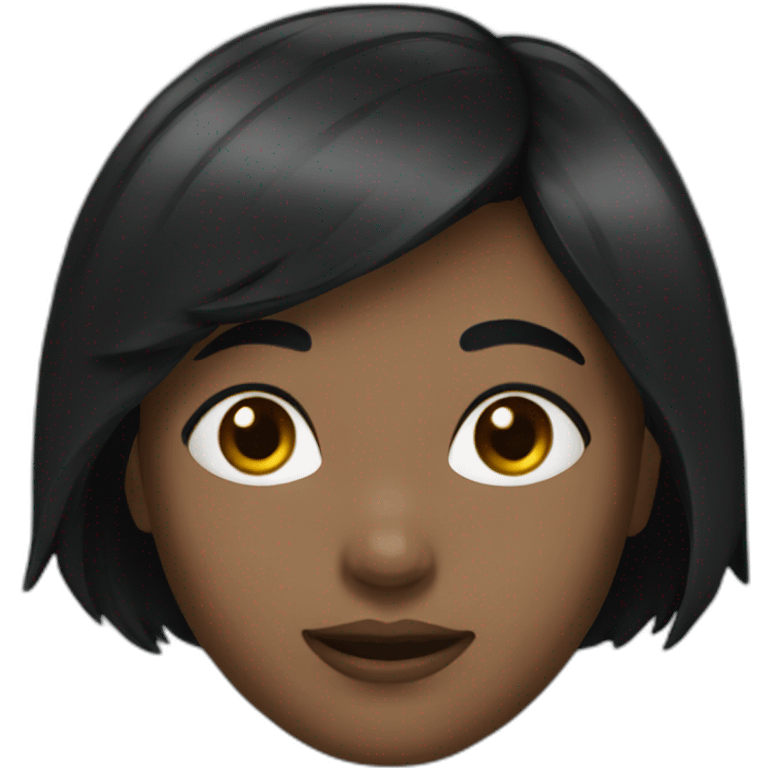 Girl with black short hair emoji