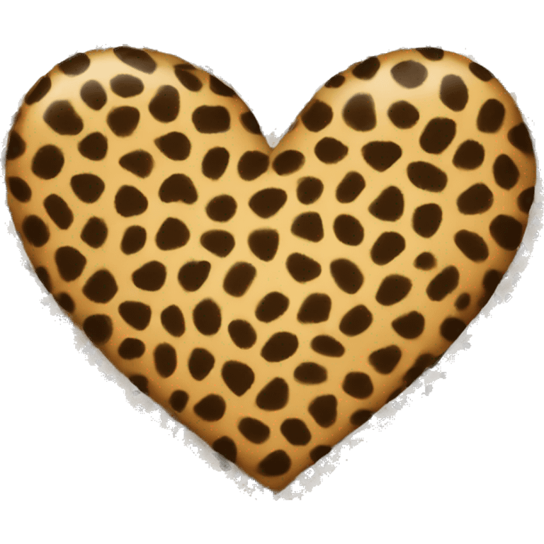 cheetah print heart emoji