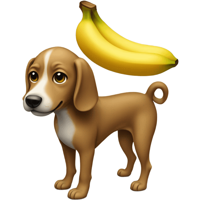 dog with banana on head emoji