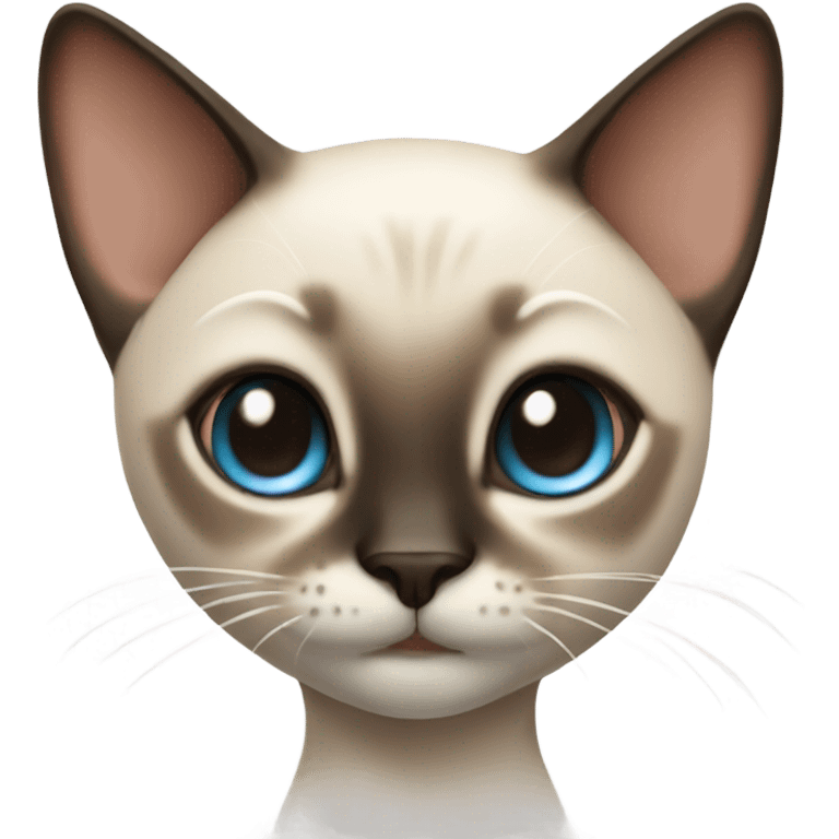 Siamese cat with smile emoji